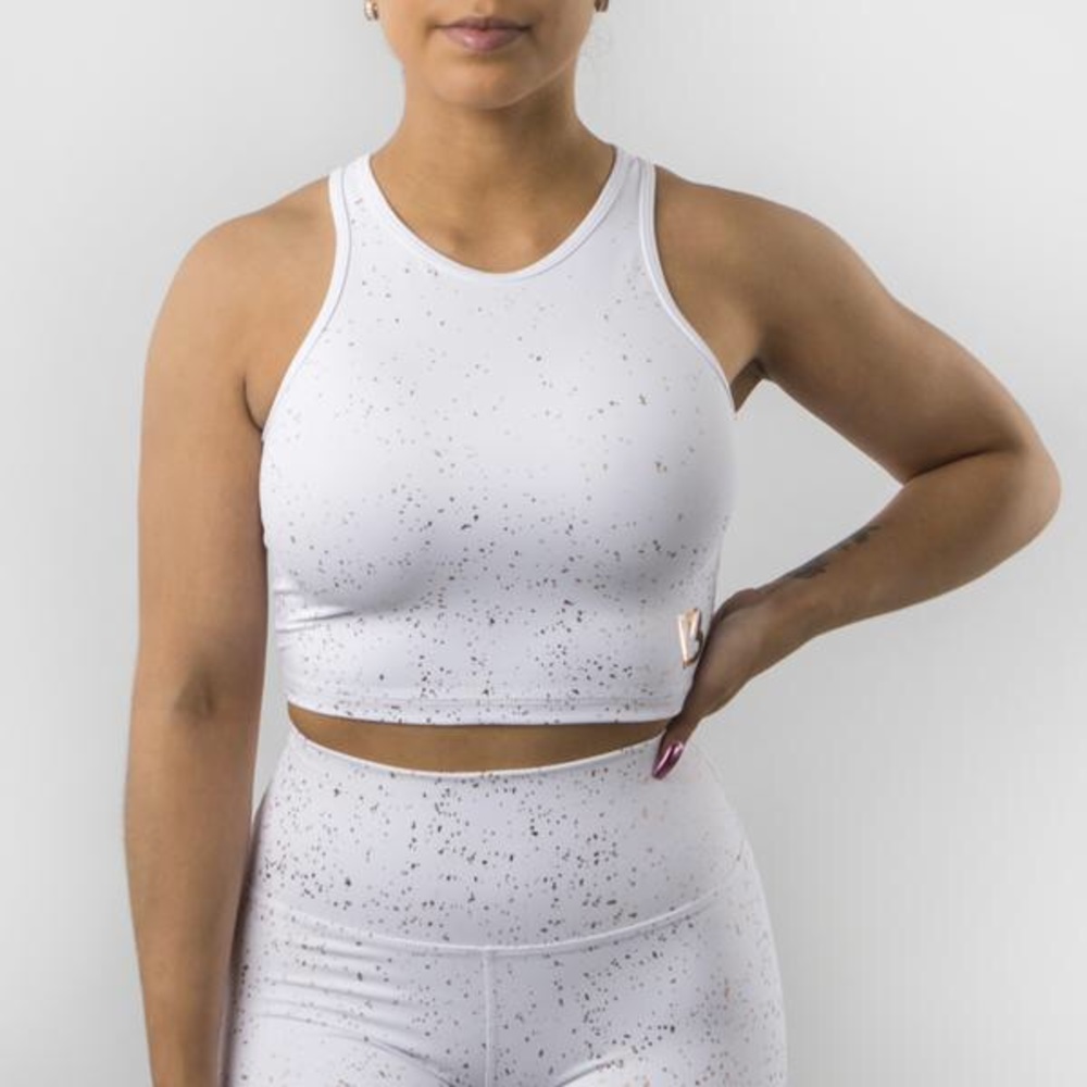 Buffbunny: Rosé Aurora Crop Top - Rosé White
